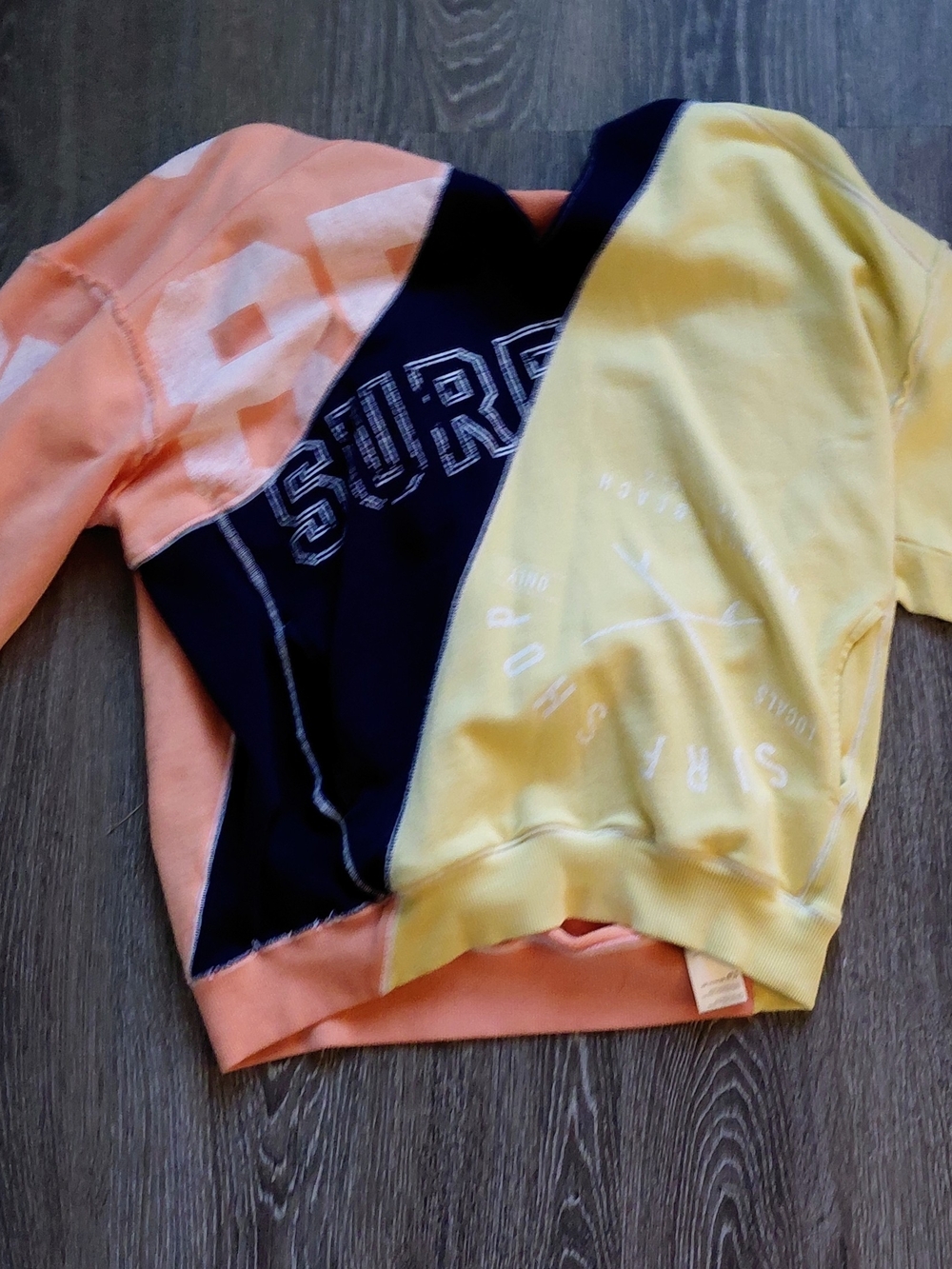 We The Free Colorblock Pullover - Peach & Navy